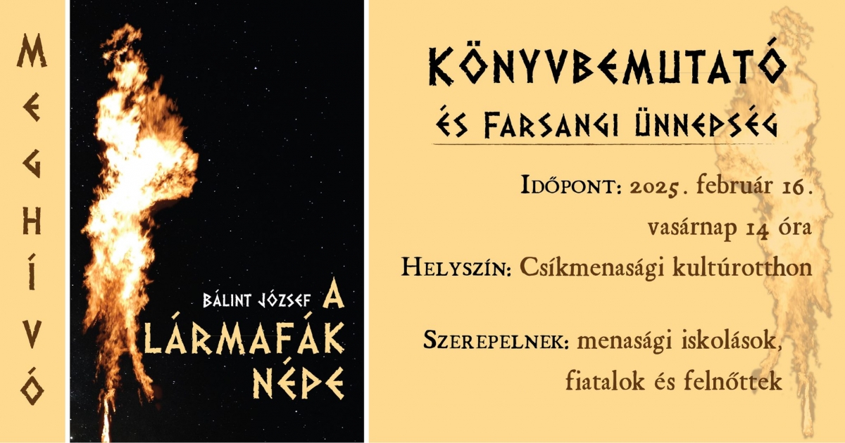 Könyvbemutató és farsangi ünnepség Menaságon